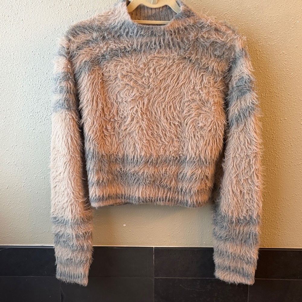 Fuzzy Striped Sweater